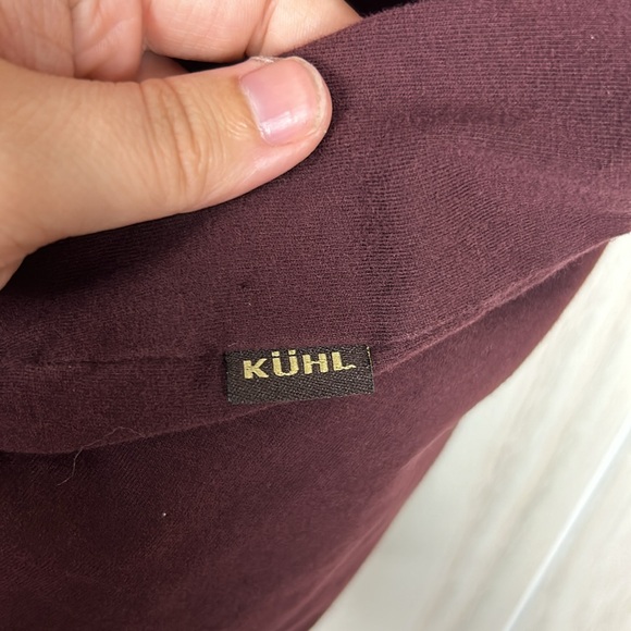 Kuhl Men’s Burgundy Embroidered Collared Short Sleeve Cotton Polo, L - Picture 9 of 14